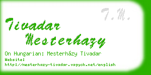 tivadar mesterhazy business card